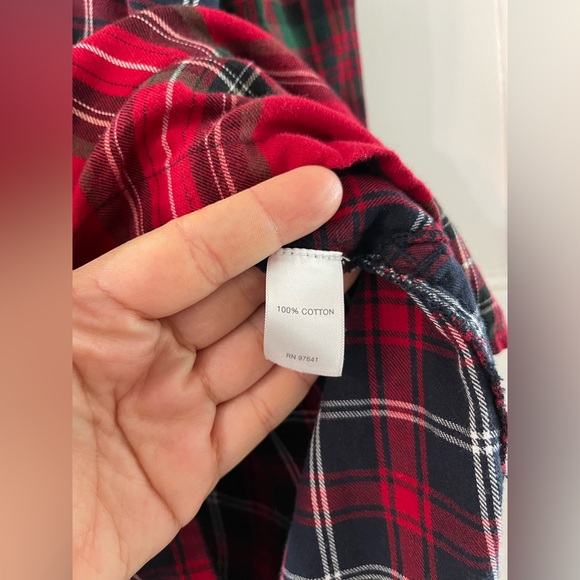 J.Jill into the mix plaid tunic in red multi patchwork flannel medium - Picture 4 of 7